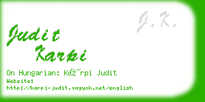 judit karpi business card